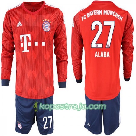 Billiga Fotbollströjor FC Bayern München Alaba 27 Barn Hemma tröja 2018/19 Långärmad